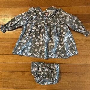 La Coqueta 18 month green floral dress
